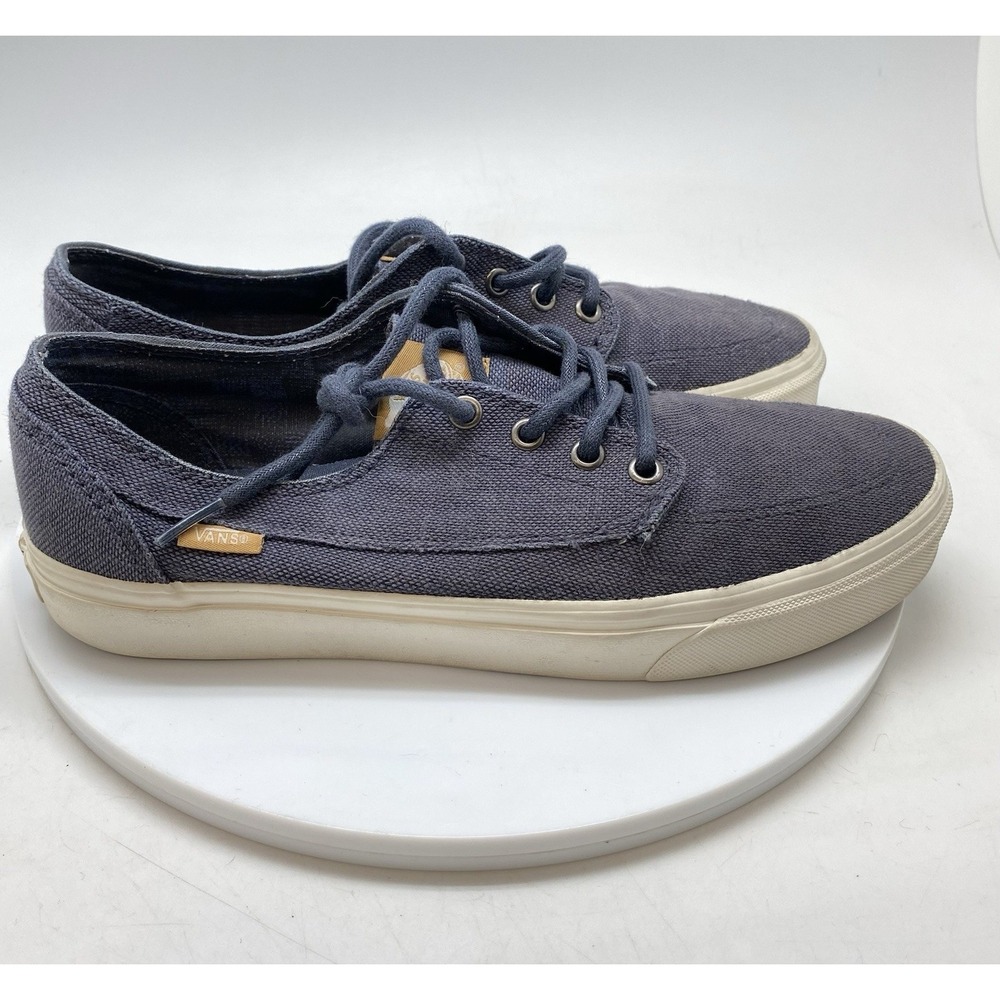 Vans‎ Mens 9 Brigata 721356 Blue Canvas Casual Unisex Shoes Sneakers